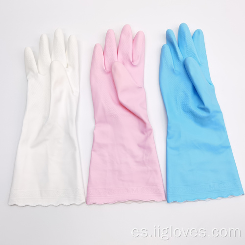 Guantes de goma de jardinería de manga larga de manga larga impermeable